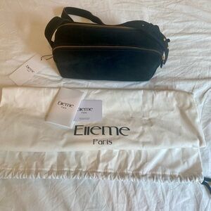 Elleme Trousse Bag in Black Suede NWT